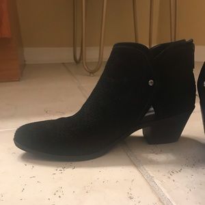 Adam Tucker Black Suede Low Bootie